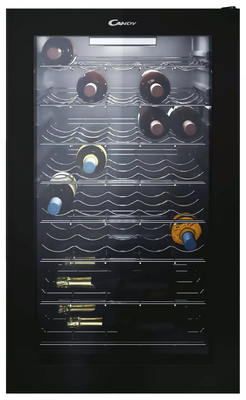 Cave  vin vitre Candy Divino 41 bouteilles 121L noire