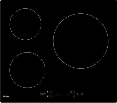Table  induction Amica 3 zones 60cm 7000W noir