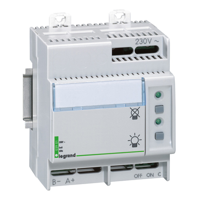 Tlcommande standard - non polarise - commande 300 blocs - rail din 4 modules