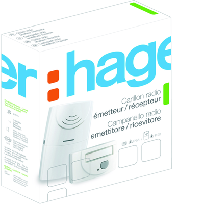 Pack carillon radio  piles 3 mlodies (BP sonnette + rcepteur + alimentations)