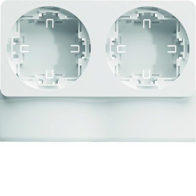 Support double appareillage Ateha pour moulure Ateha ATA12x20/30 Blanc