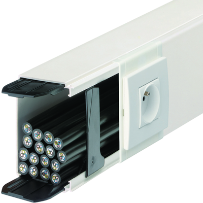 Goulotte de distribution cloisonnable lifea LFF 40x90mm PVC Blanc