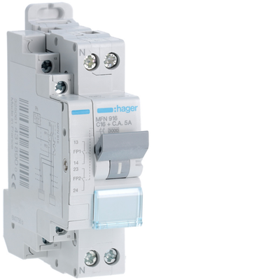 Disjoncteur fil pilote Phase + Neutre 16A 3kA Courbe C bornes � vis 1,50 Modules