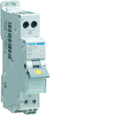 Disjoncteur 1P+N 3kA C-20A connexion SanVis 1 Module