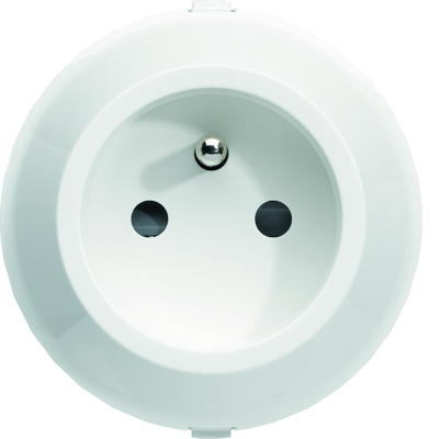 Prise de courant 2P+T Ateha Associable Blanc