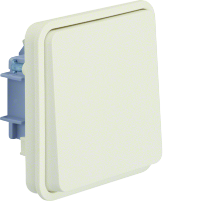 Bouton poussoir � fermeture 1F Cubyko �tanche IP55 associable blanc