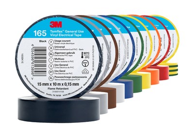 Temflex 165 Ruban d'isolation �lectrique 15mm x 10m �p. 0,15mm Multicolore Pack