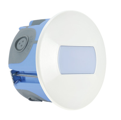 BALIZ - Encastr� Mur rond, fixe, blanc, LED int�g. 1,2W bleu
