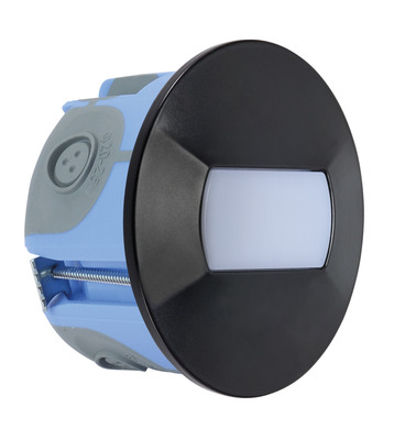 BALIZ - Encastr� Mur rond, fixe, noir, LED int�g. 1,2W 4200K 8lm