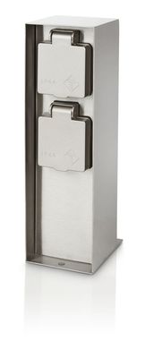 Borne extrieure Rock 2 Prises de courant 2P+T Inox IP44 Classe I