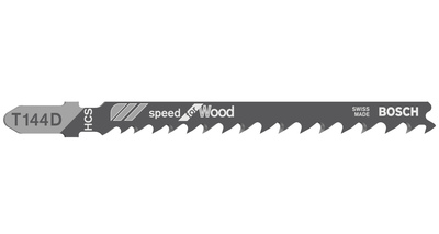 5 Lames scie sauteuse HCS Speed Bois 100mm ; Pas : 4-5,2mm T144D