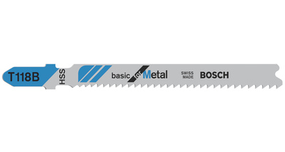 5 Lames scie sauteuse HSS  M�tal 92mm ; Pas : 1,9-2,3mm T118B
