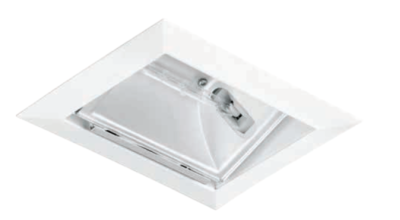 Encas. rectan. iodure 150w bl + verre trempe