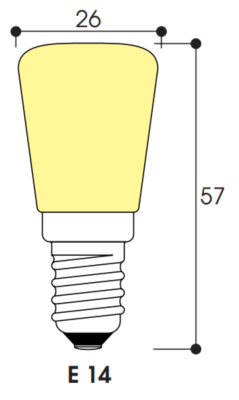 Inc - poir 26x57 130v 25w e14