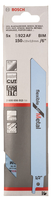 5 lames scie sabre bim flexible m�tal 150mm s922af