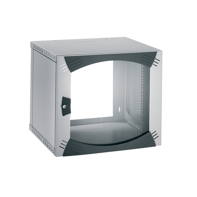 Actassi Coffret mural OPB 6U L600 P400 ch�ssis fixe 19P - porte vitr�e - R7035