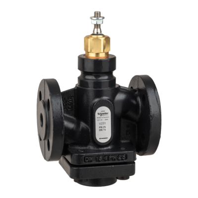 Vanne 2 voies acier  bride PN25 DN15 Kv0,4