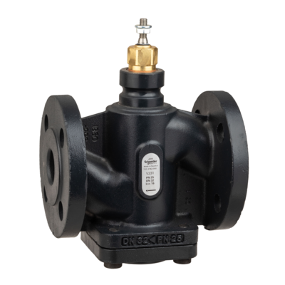 Vanne 2 voies acier � bride PN25 DN32 Kv16 � cage �quilibr�e