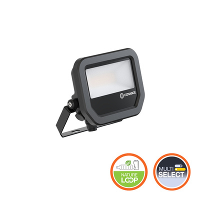 Projecteur FL10 6/8W 830 780/1100lm Sym 100 IP66 Noir Multi Lumenen Natureloop