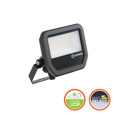 Projecteur FL20 11/17W 840 1600/2400lm Sym 100 IP66 Noir Multi Lumen Natureloop