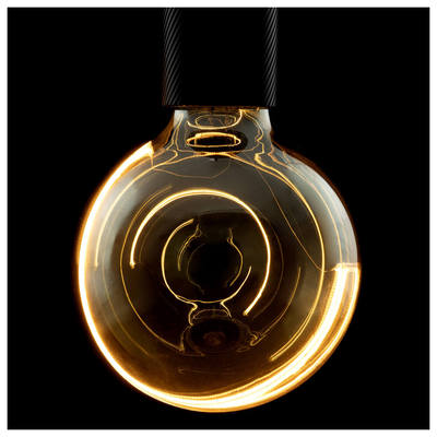 LED Illusion Globe 125 Crescent slanting, ampoule, fum�e, E27, PHASE, 6W, 1900 K