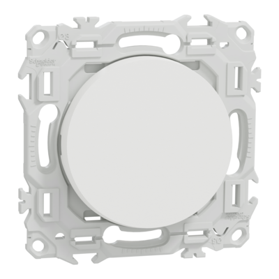 Odace - va-et-vient ou poussoir - 10AX - blanc craie