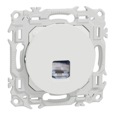 Odace - prise RJ45 - Cat6 STP grade 2TV min � grade 3TV - blanc craie