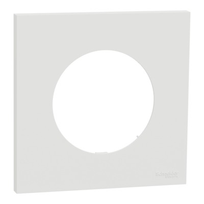 Odace - plaque de finition 1 poste - couleur Blanc craie