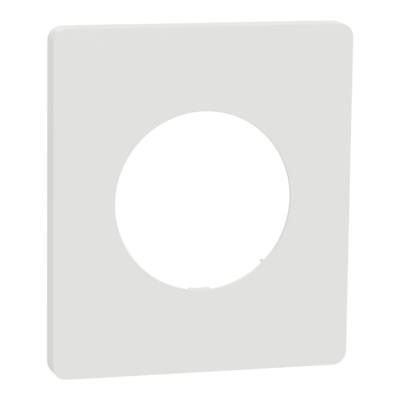 Odace Architecte - plaque de finition 1 poste - couleur Blanc craie