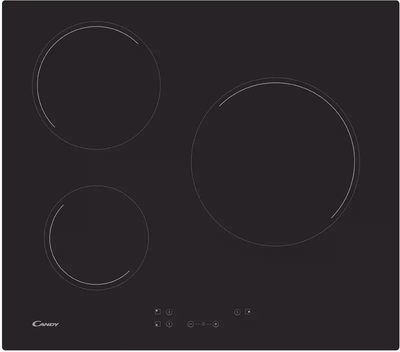 Plaque de cuisson vitroc�ramique Candy 3 zones 60cm 5500W noire