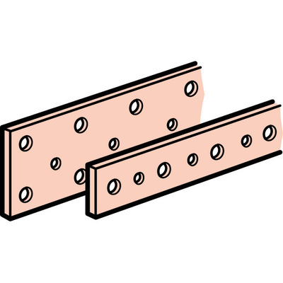Barre cuivre plate rigide - 25x4mm - 280/250A admissibles - L. 990mm