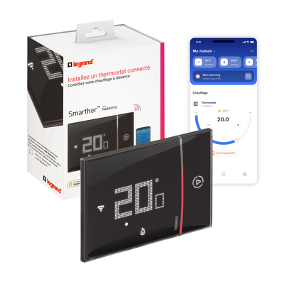 Legrand - THERMOSTAT SMARTHER 2 A ENCASTRER NOIR