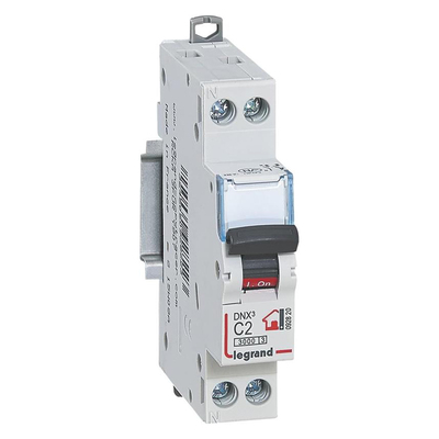 Disjoncteur DNX� Phase + Neutre 2A - bornes � vis - 1 module