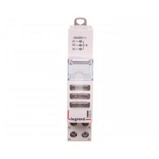 Voyant � LED CX� triple 230V~ � 400V~ - blanc - 1 module
