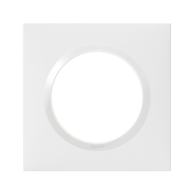 Plaque carr�e dooxie 1 poste finition Blanc