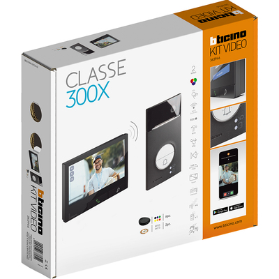 Kit Portier Classe 300X - Noir + platine Lin�a 3000 noire avec badges