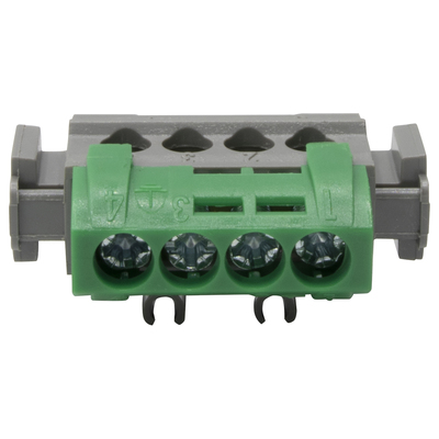 Bornier de r�partition isol� IP2X terre - 4 connexions 1,5-16mm�- vert long.47mm