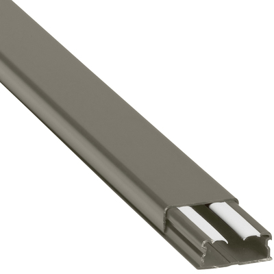 Guide-c�bles marron 32x12,5mm grande capacit� 1 compartiment - longueur 2,1m