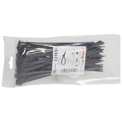 Collier Colring largeur 3,5mm longueur 180mm - sachet de 100 - noir