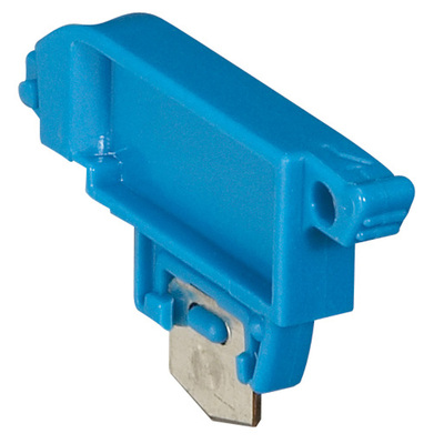 Pr�henseur neutre bleu - bloc de jonction sectionnable � vis ou ressort Viking 3