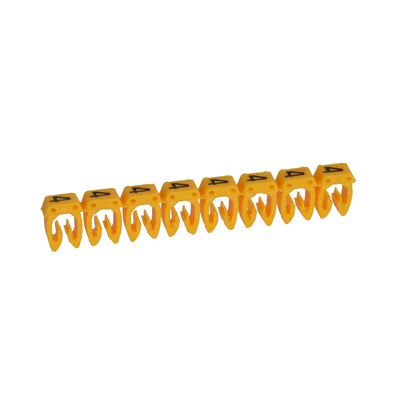Rep�re CAB 3 pour filerie 1,5mm� � 2,5mm� avec chiffre 4 jaune
