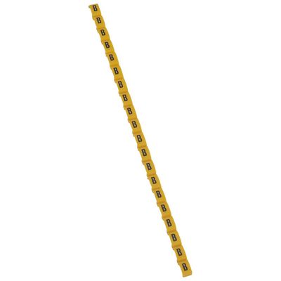 Rep�re Duplix lettre majuscule B noire sur fond jaune