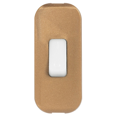 Interrupteur � bascule 2A 250V~ touche luminescente + coupure bipolaire vieil or