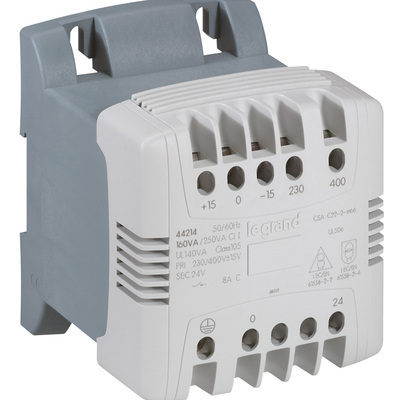 Transformateur de commande et s�curit� � vis prim 230/400V et sec 24V~ -160VA