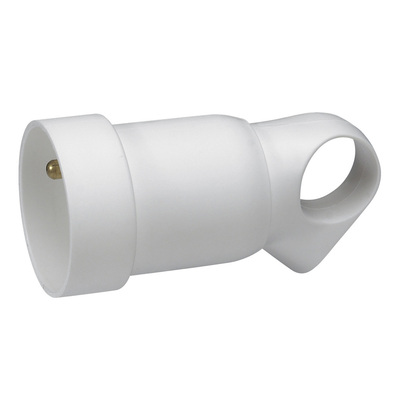 Prolongateur plastique 2P+T 16A � anneau - blanc