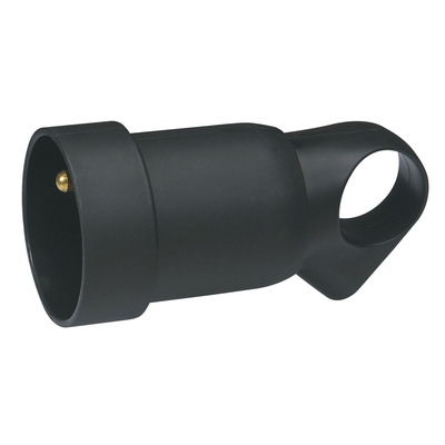 Prolongateur plastique 2P+T 16A � anneau - noir