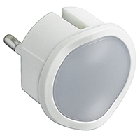 Veilleuse cr�pusculaire automatique avec LED et fiche 2P 10A - blanc