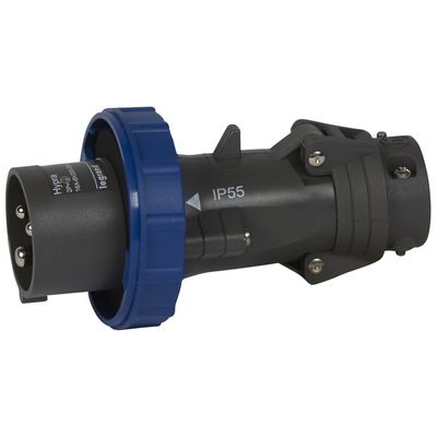 Fiche mobile droite Hypra IP66/67-55 16A - 200V~ � 250V~ - 2P+T - plastique