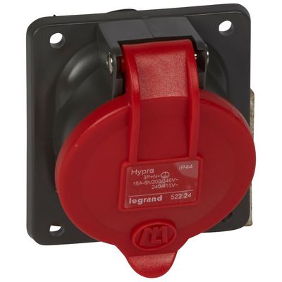 Prise fixe Hypra IP44 16A - 380V~ � 415V~ - 3P+N+T - plastique
