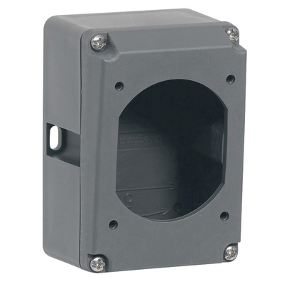 Bo�tier r�versible simple Hypra pour prise 3P+T et 3P+N+T 16A - plastique